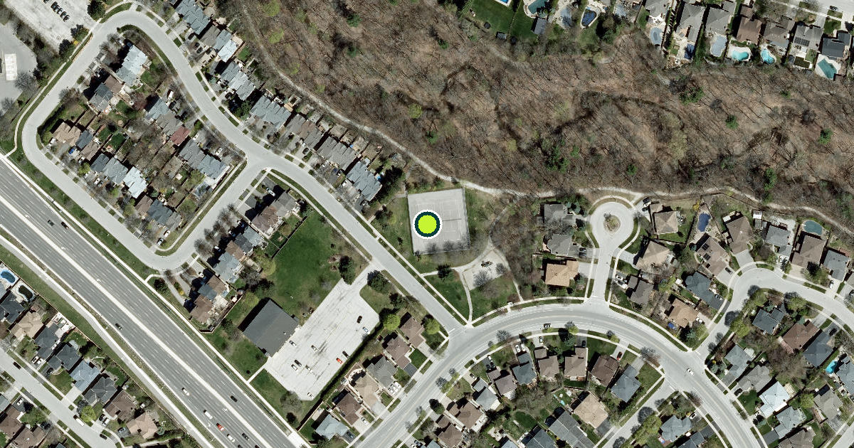Satellite view of Oakville Pickleball Courts