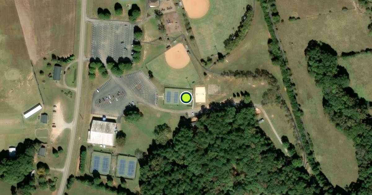 Satellite view of Oconee County Pickleball Courts