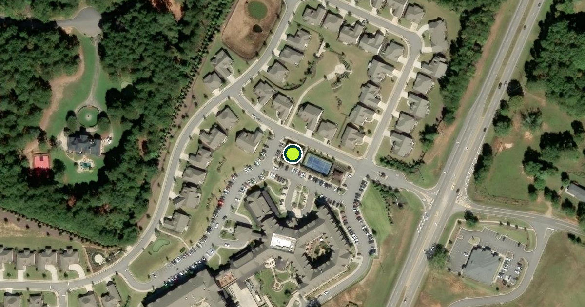 Satellite view of Oconee County Pickleball Courts
