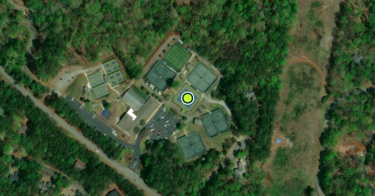 Satellite view of Oconee County Pickleball Courts