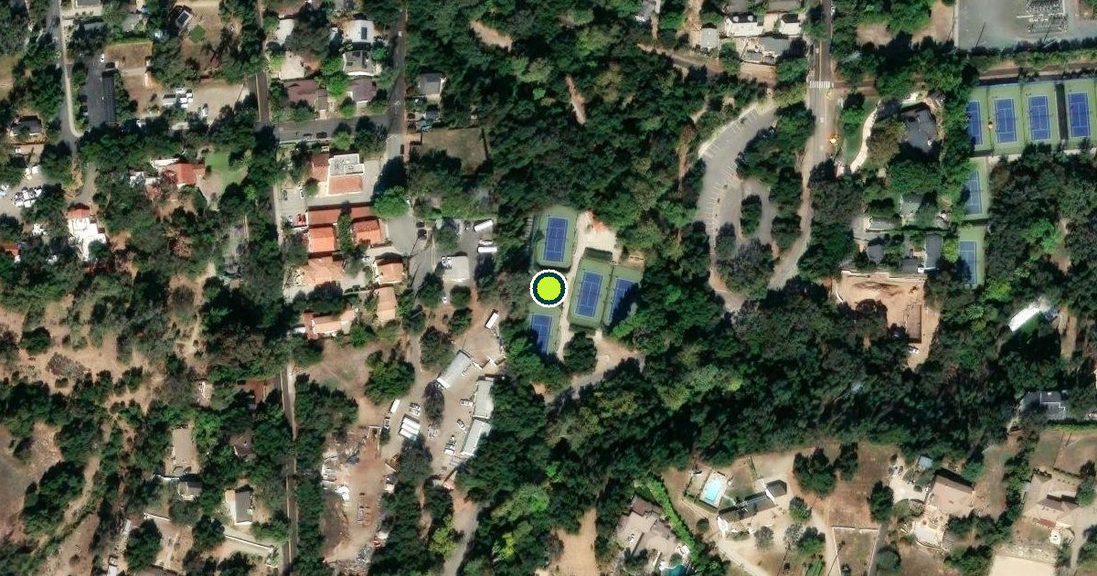 Satellite view of Ojai Pickleball Courts