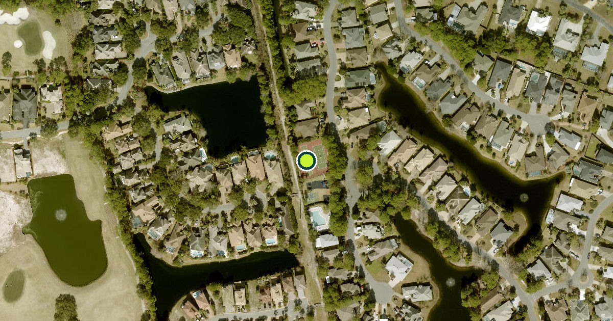 Satellite view of Okaloosa County Pickleball Courts