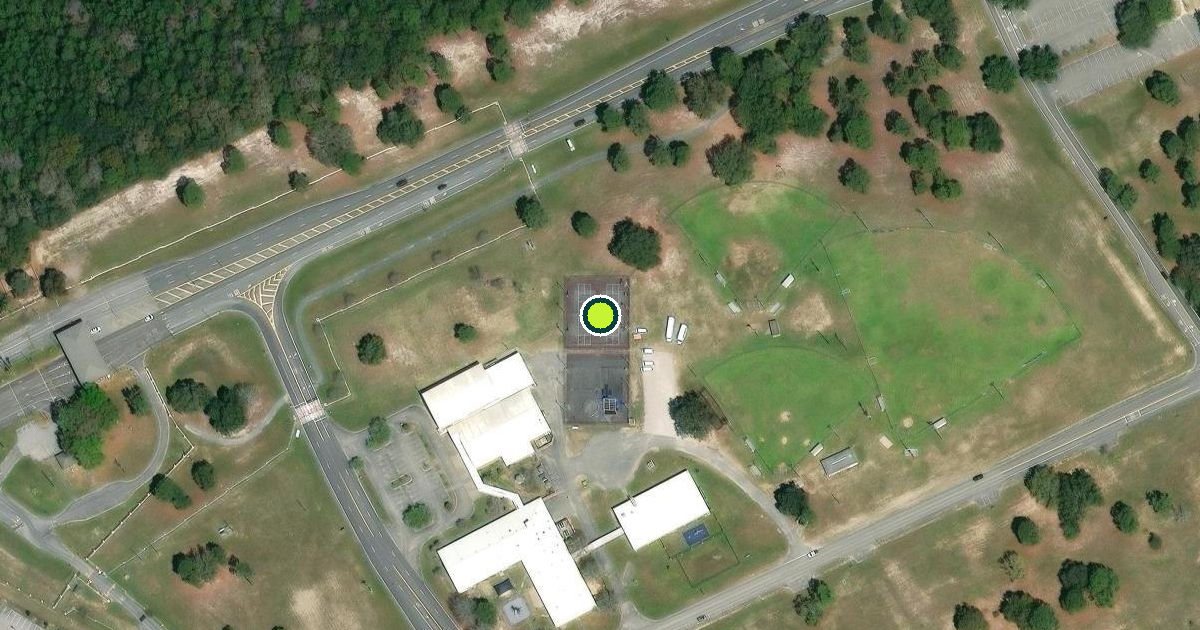 Satellite view of Okaloosa County Pickleball Courts