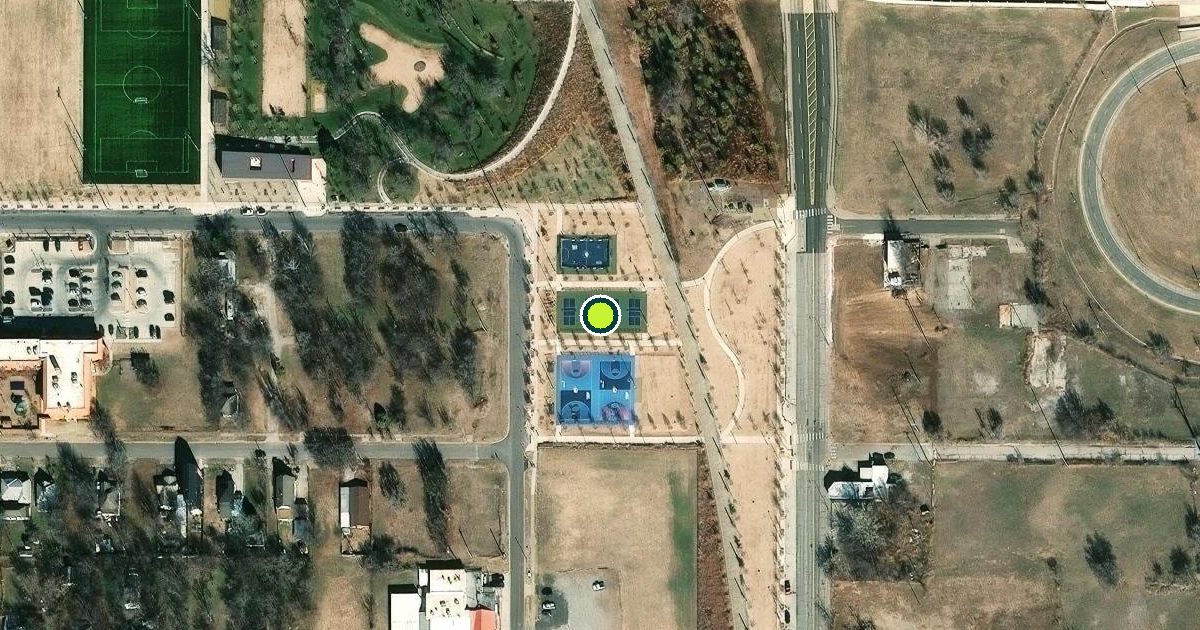 Satellite view of Oklahoma City Pickleball Courts