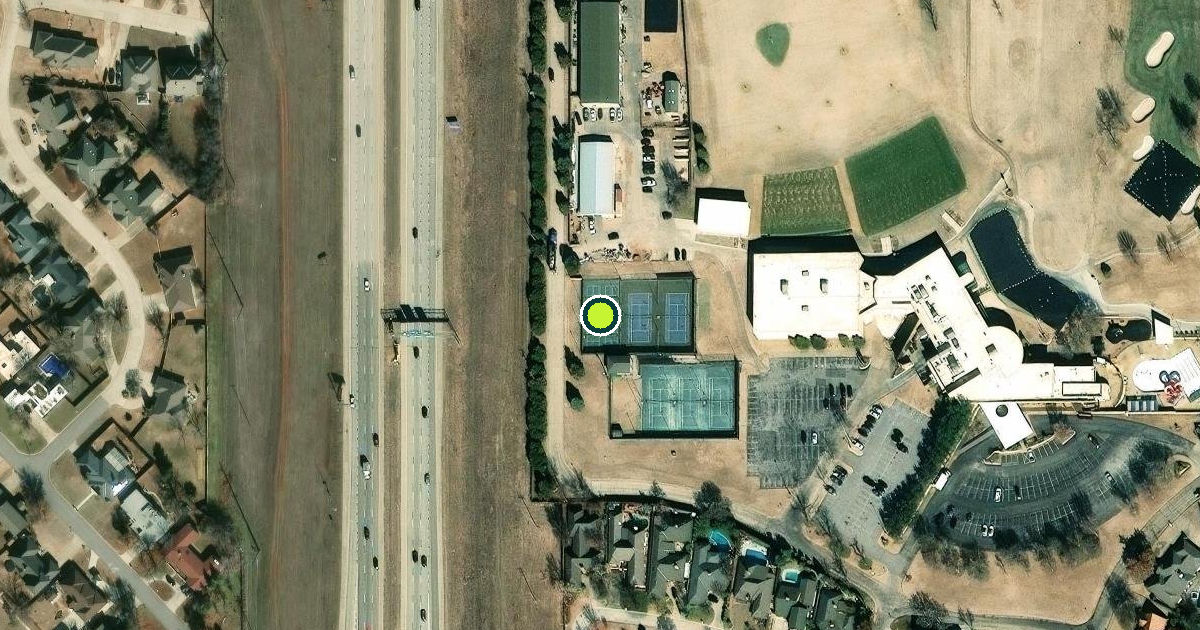 Satellite view of Oklahoma City Pickleball Courts