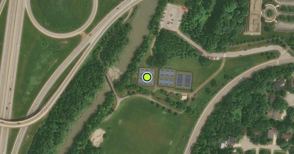 Satellite view of Olentangy River Parklands Pickleball Courts