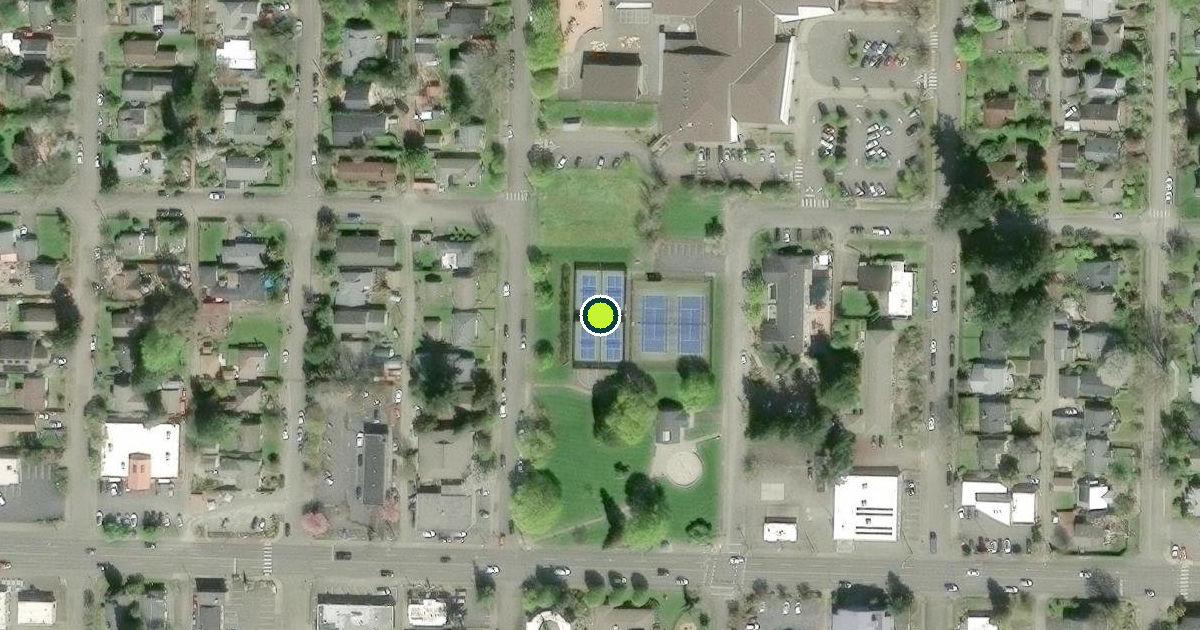 Satellite view of Olympia Pickleball Courts