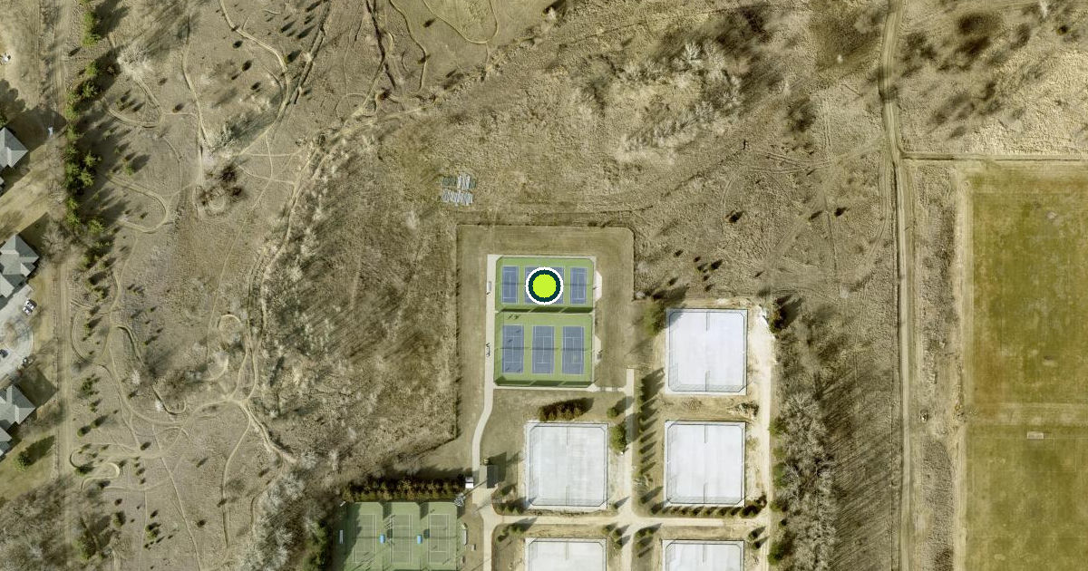 Satellite view of Omaha Pickleball Courts
