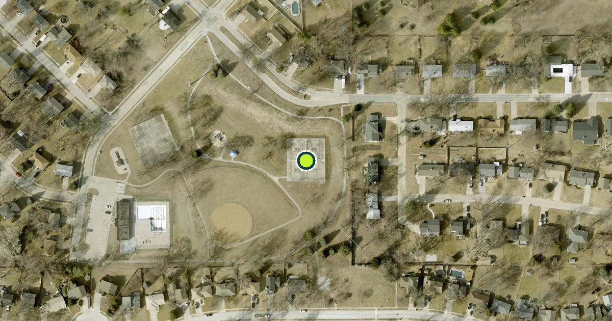 Satellite view of Omaha Pickleball Courts