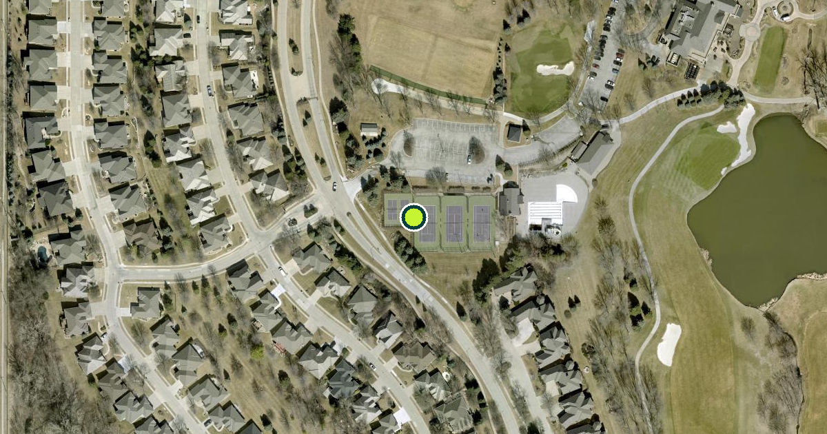 Satellite view of Omaha Pickleball Courts