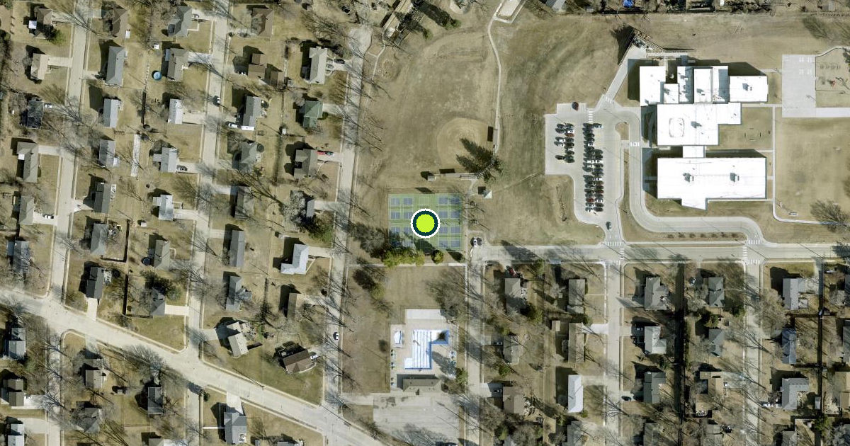 Satellite view of Omaha Pickleball Courts