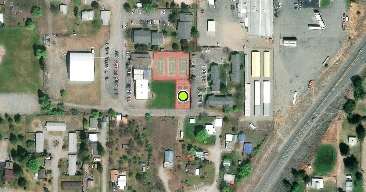 Satellite view of Omak Pickleball Courts