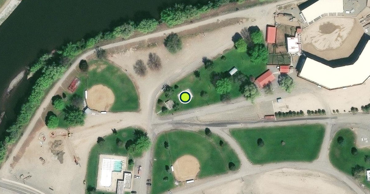 Satellite view of Omak Pickleball Courts