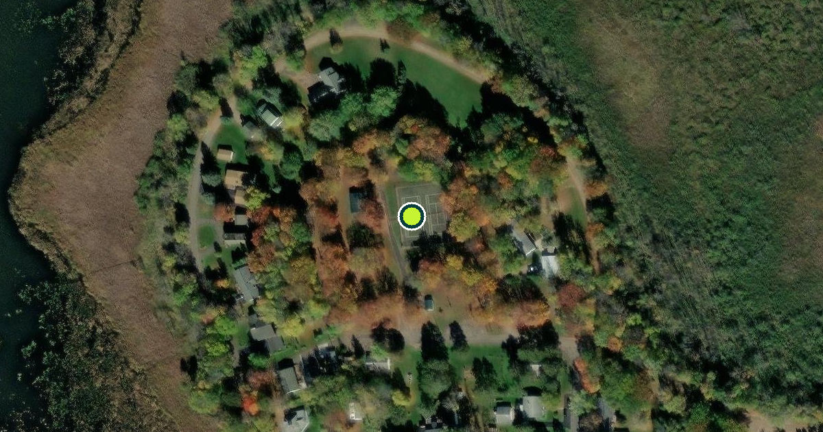 Satellite view of Onamia Pickleball Courts