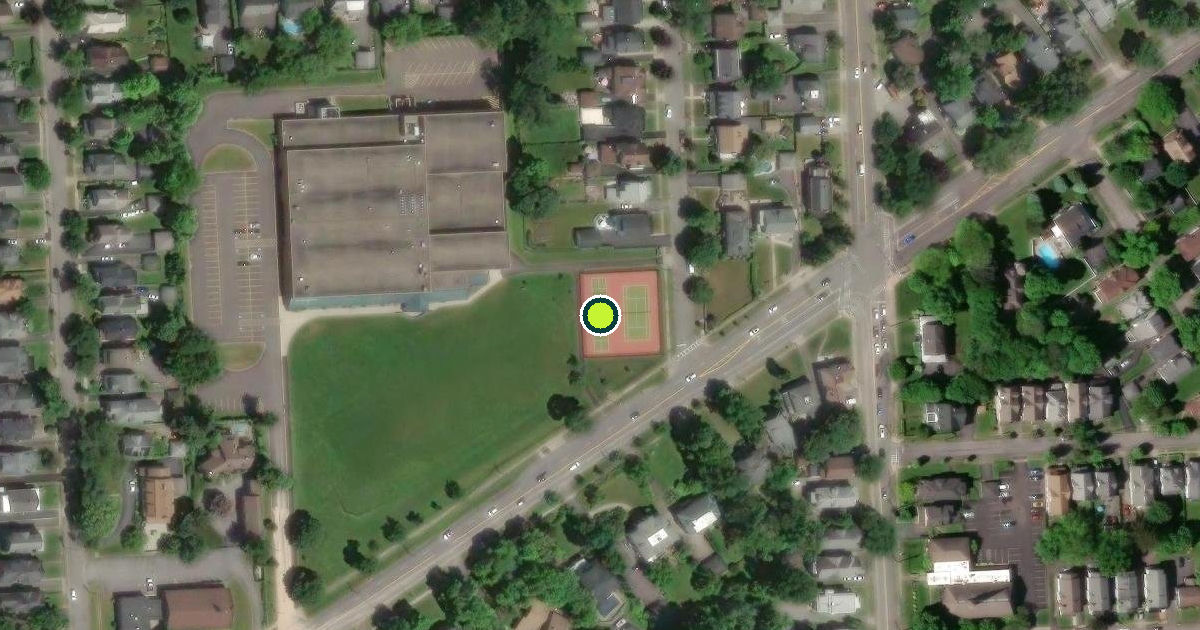 Satellite view of Onondaga County Pickleball Courts