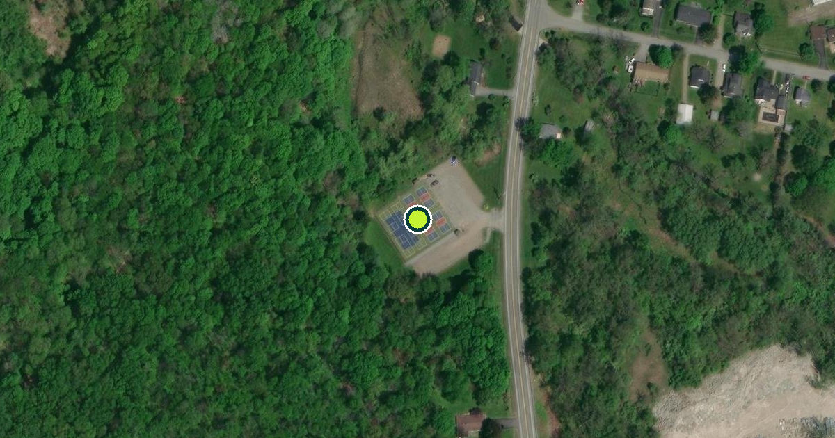 Satellite view of Ontario County Pickleball Courts