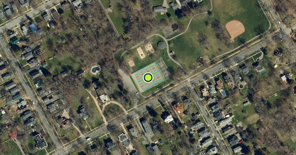 Satellite view of Ontario County Pickleball Courts