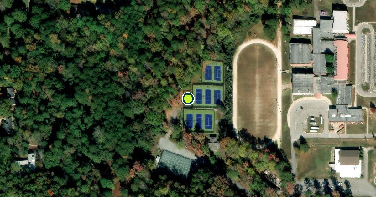 Satellite view of Opelika Pickleball Courts