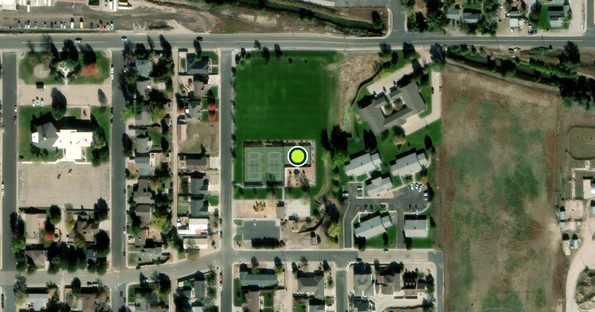Satellite view of Optimist Park Pickleball Courts