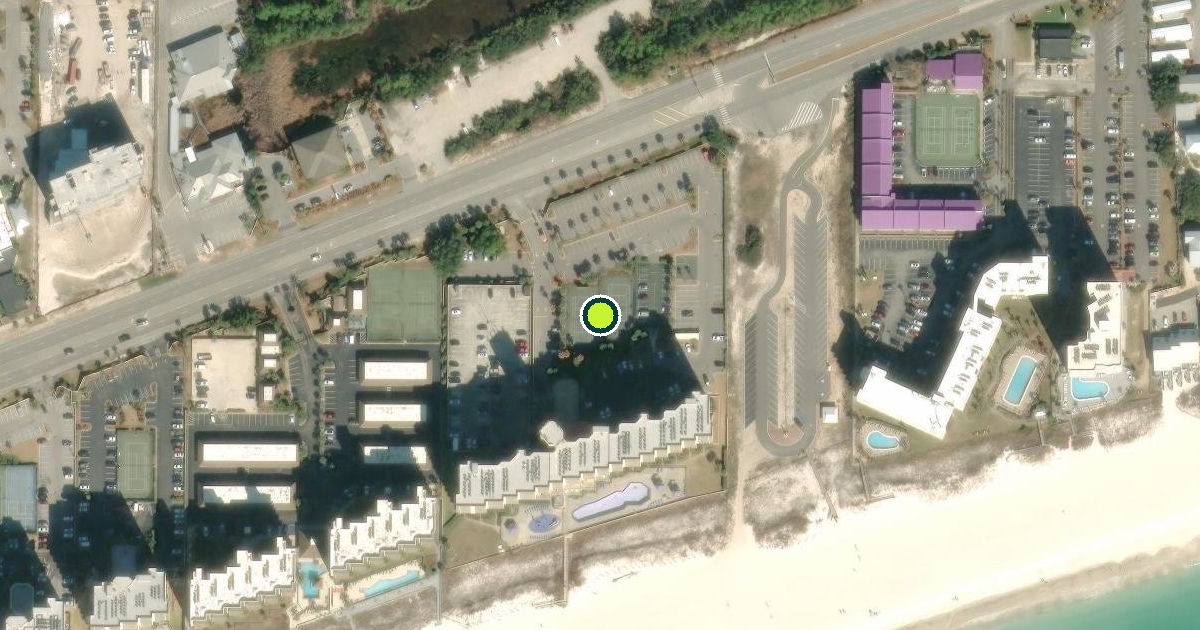 Satellite view of Orange Beach Pickleball Courts