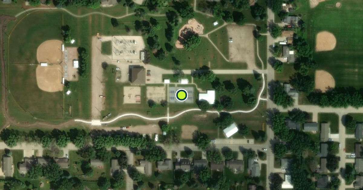 Satellite view of Orange City Pickleball Courts