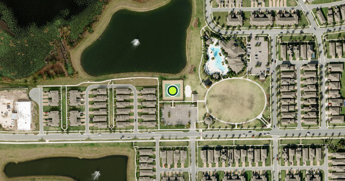 Satellite view of Orange County Pickleball Courts