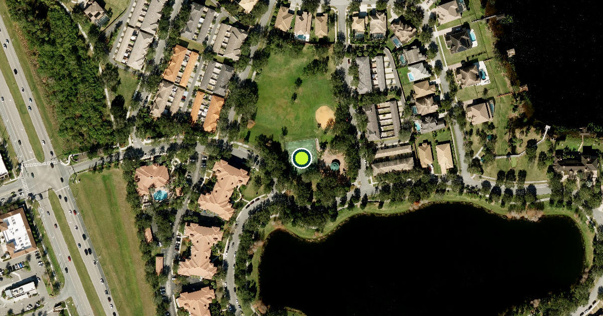 Satellite view of Orange County Pickleball Courts