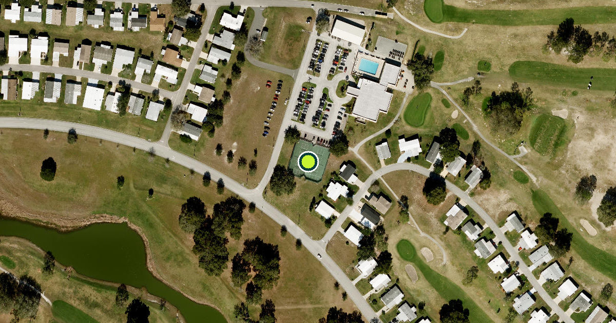 Satellite view of Orange County Pickleball Courts