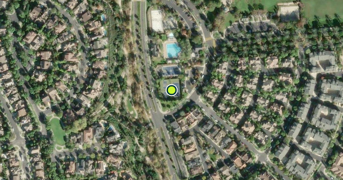 Satellite view of Orange County Pickleball Courts