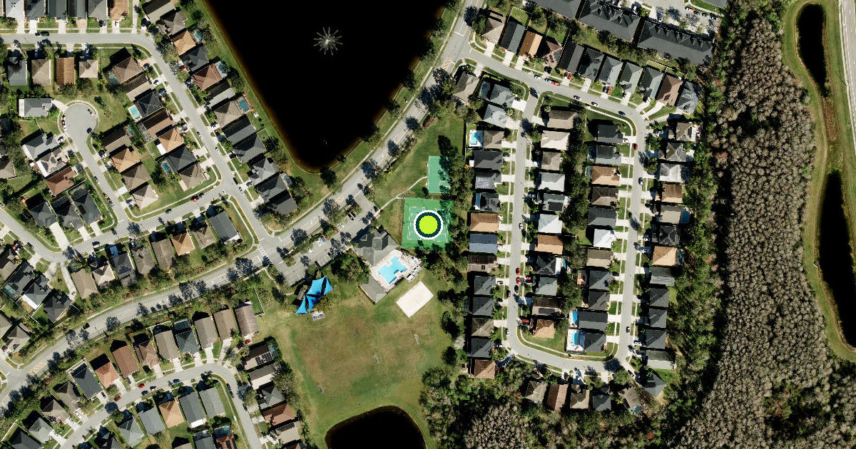 Satellite view of Orange County Pickleball Courts