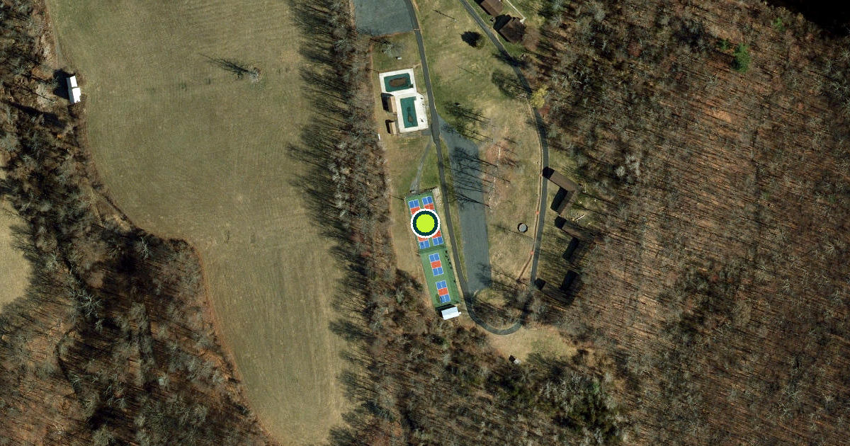 Satellite view of Orange County Pickleball Courts