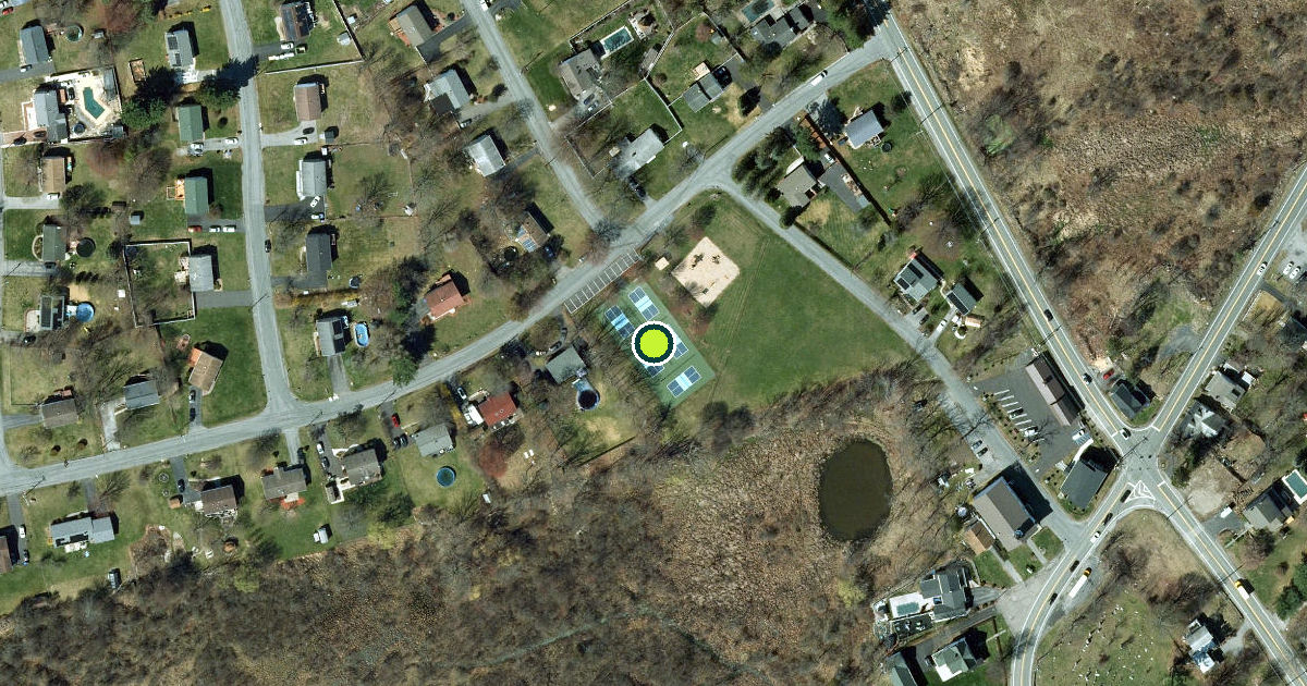 Satellite view of Orange County Pickleball Courts