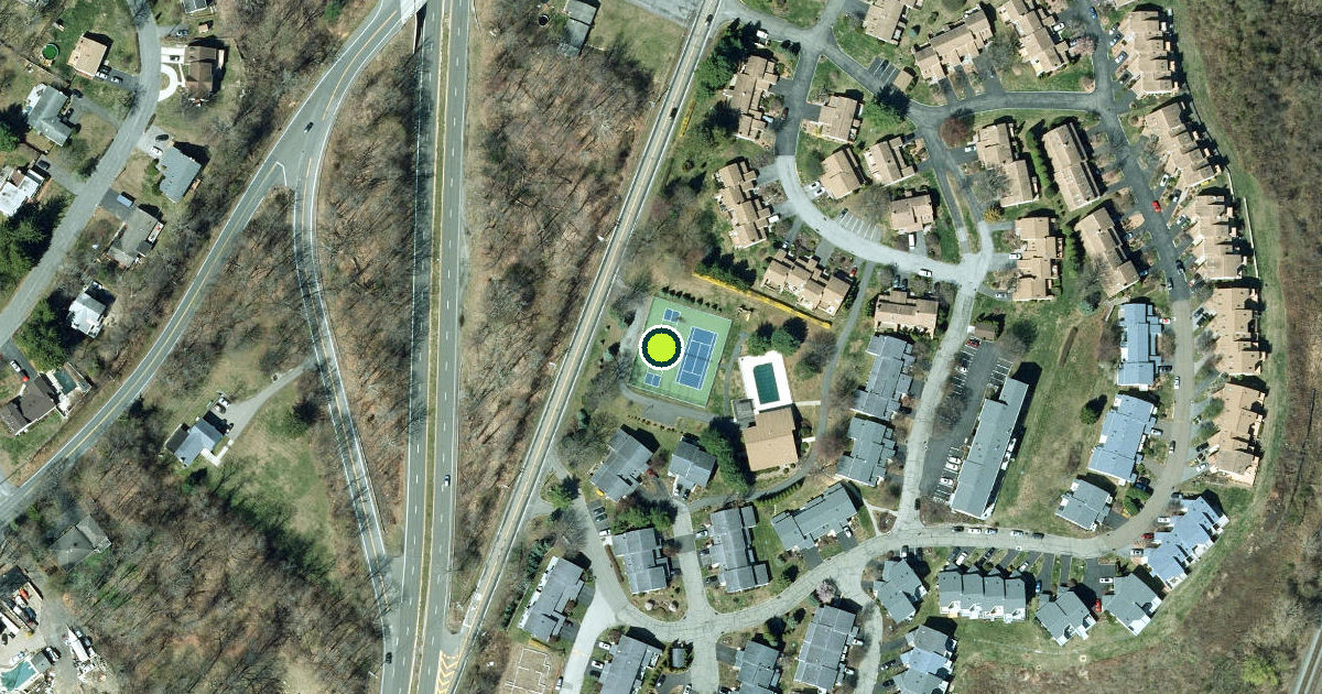 Satellite view of Orange County Pickleball Courts