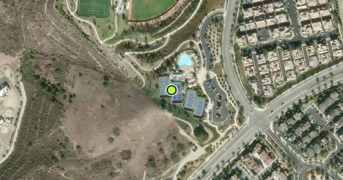 Satellite view of Orange County Pickleball Courts