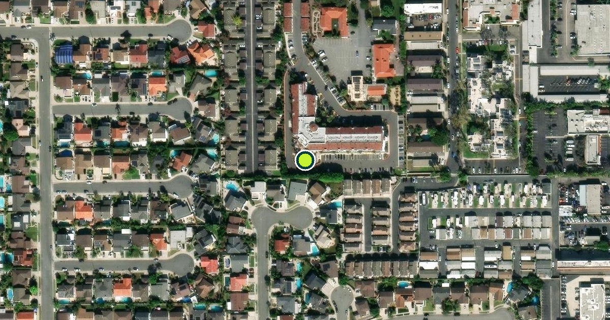 Satellite view of Orange County Pickleball Courts