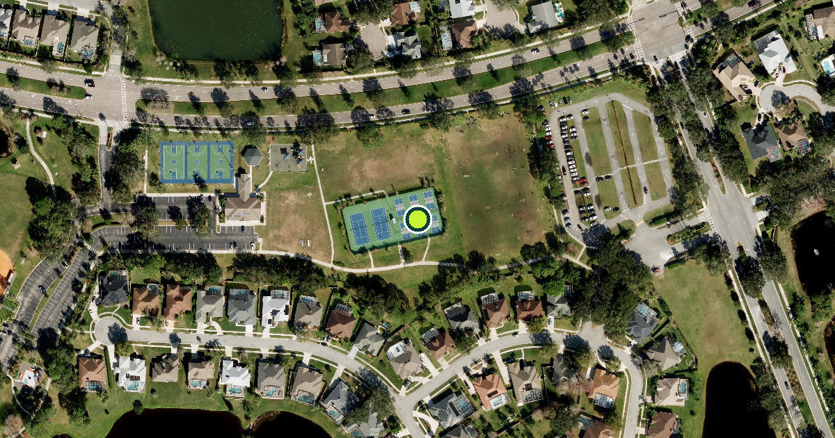 Satellite view of Orange County Pickleball Courts