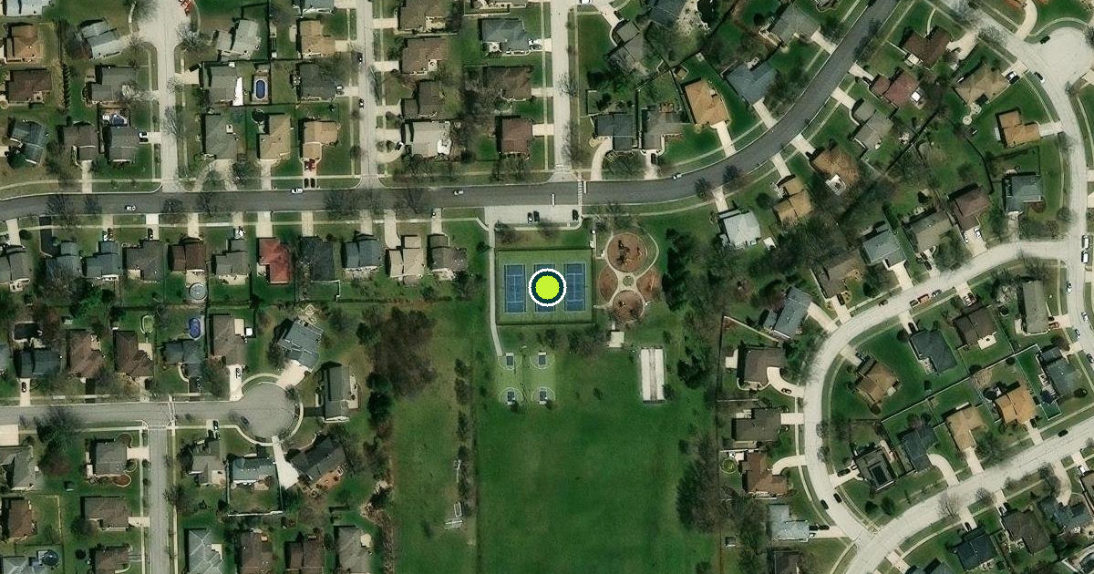 Satellite view of Orland Park Pickleball Courts