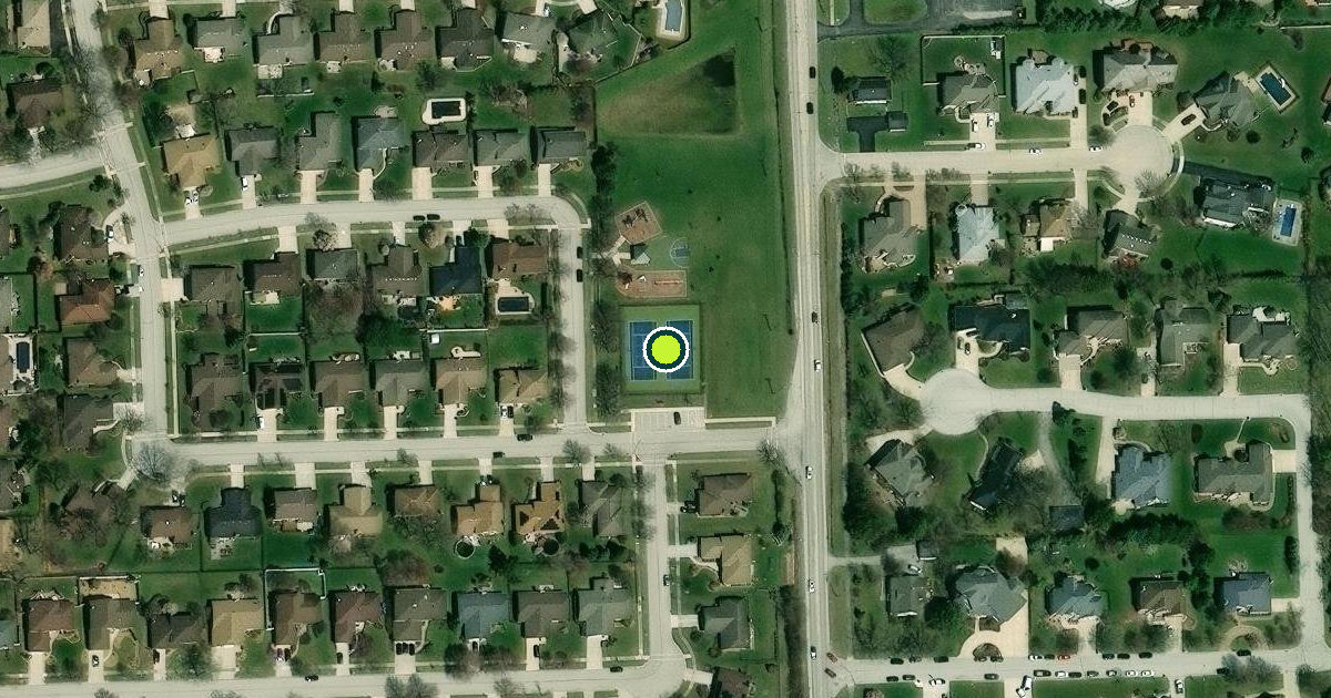 Satellite view of Orland Park Pickleball Courts