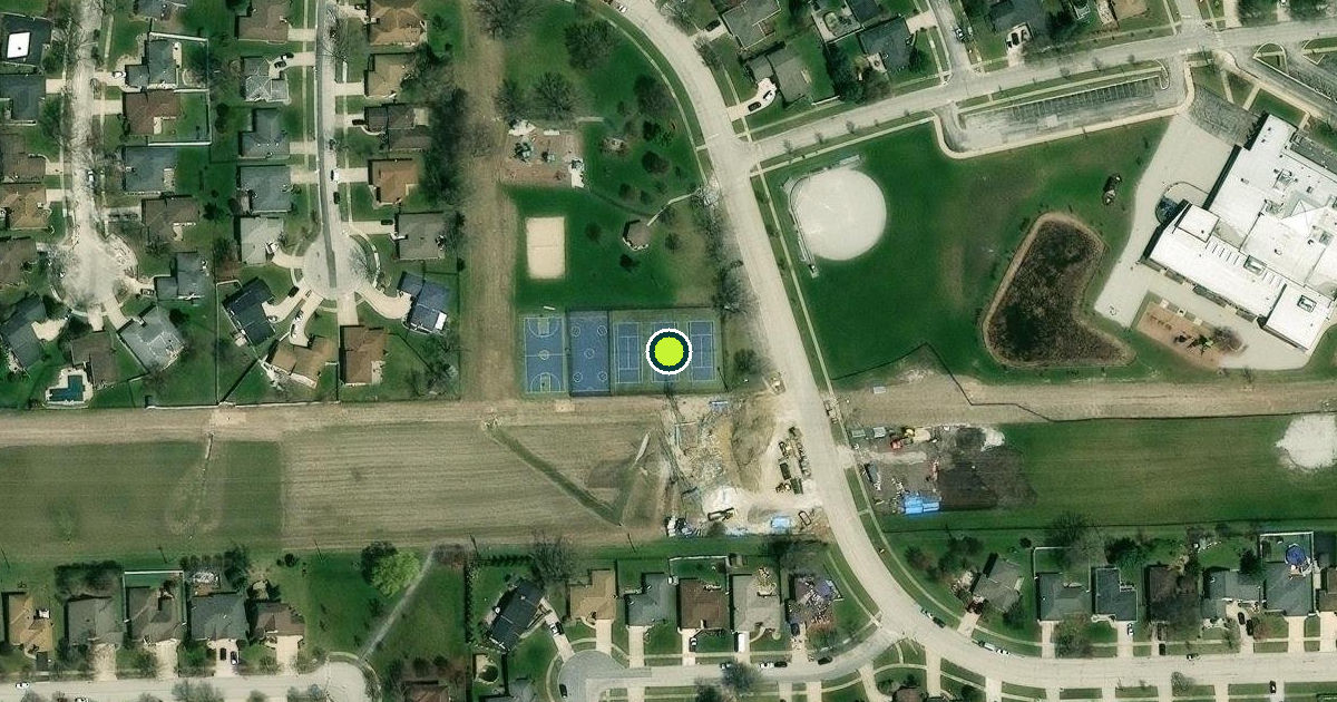 Satellite view of Orland Park Pickleball Courts