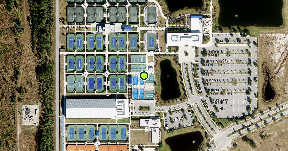 Satellite view of Orlando Pickleball Courts