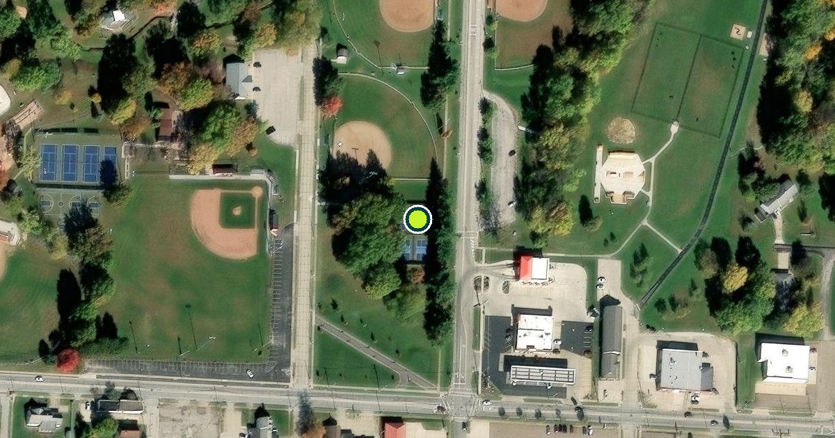 Satellite view of Orrville Pickleball Courts