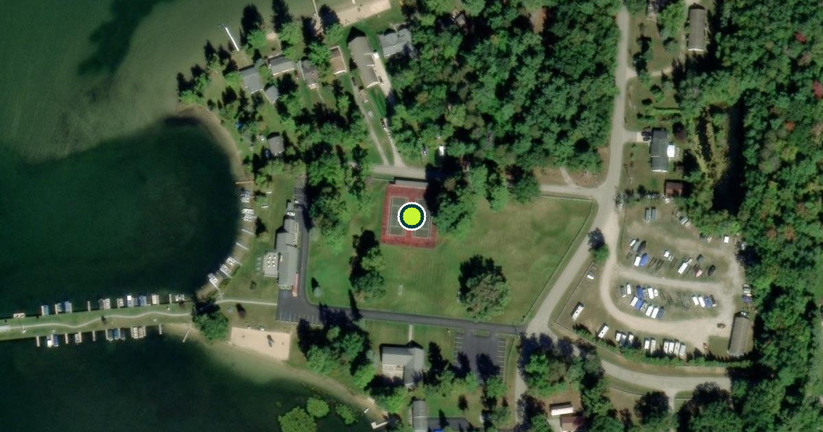 Satellite view of Oscoda Township Pickleball Courts