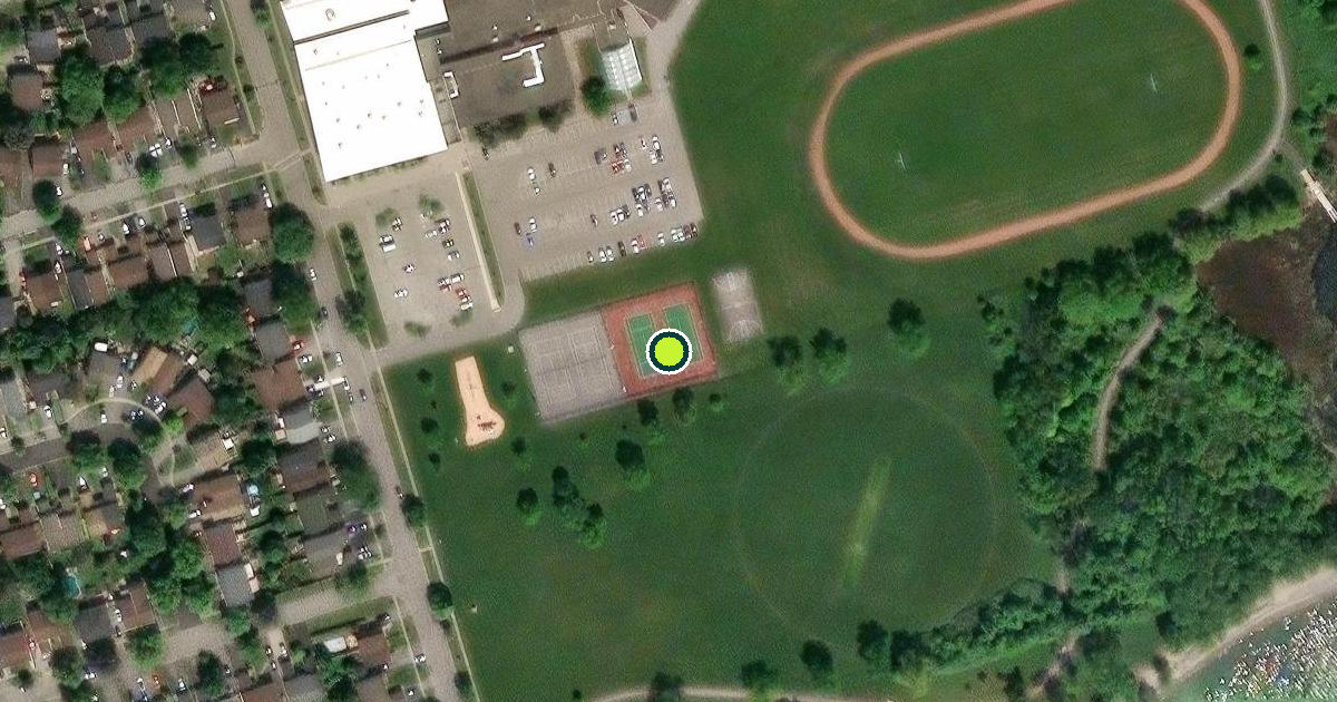 Satellite view of Oshawa Pickleball Courts