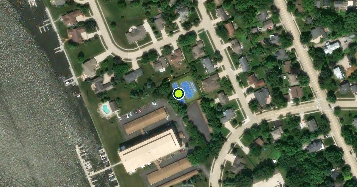 Satellite view of Oshkosh Pickleball Courts
