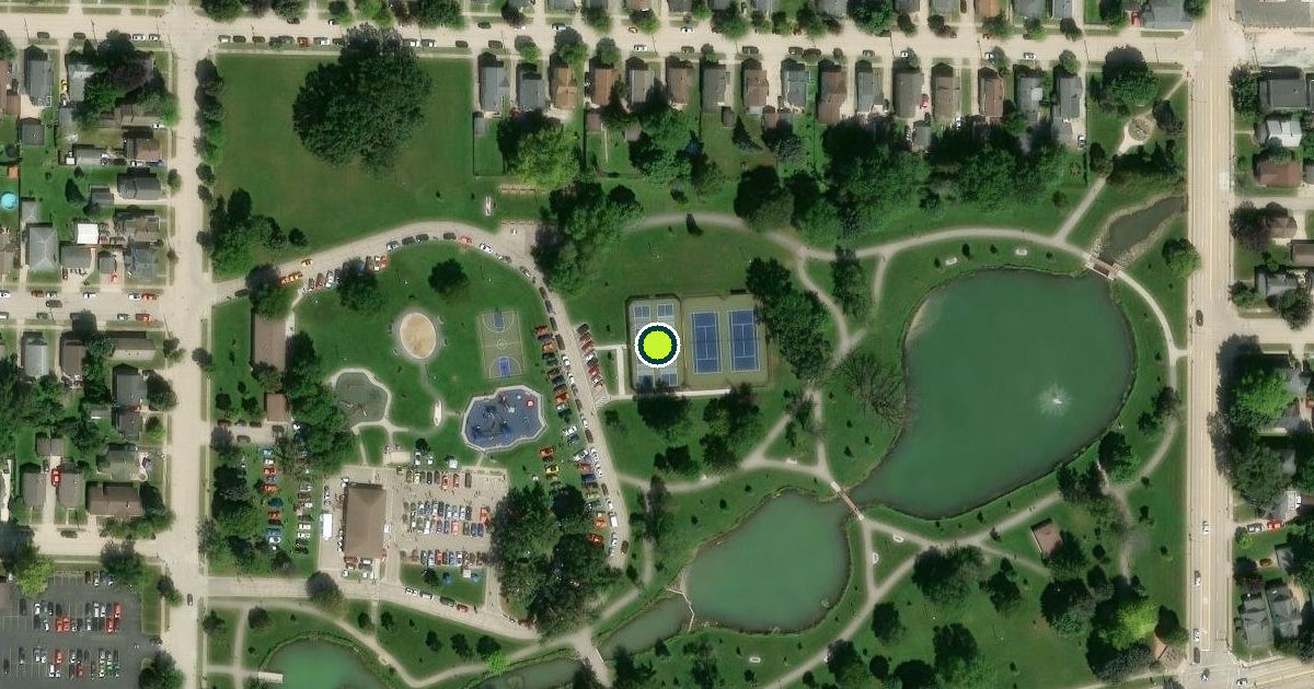 Satellite view of Oshkosh Pickleball Courts