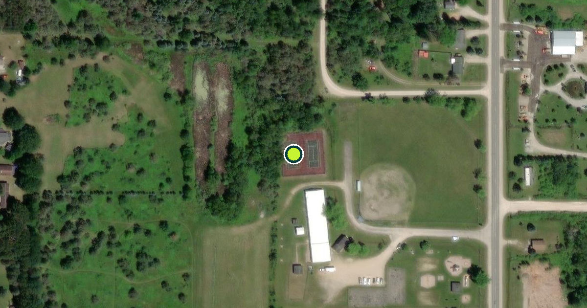Satellite view of Ossineke Township Pickleball Courts