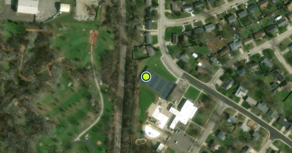 Satellite view of Oswego Pickleball Courts