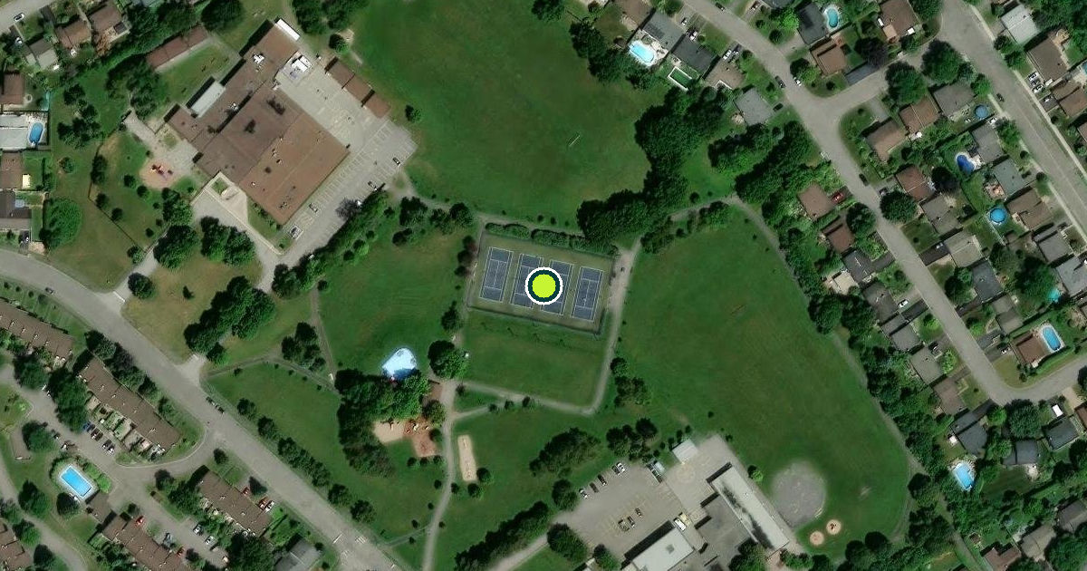 Satellite view of Ottawa Pickleball Courts