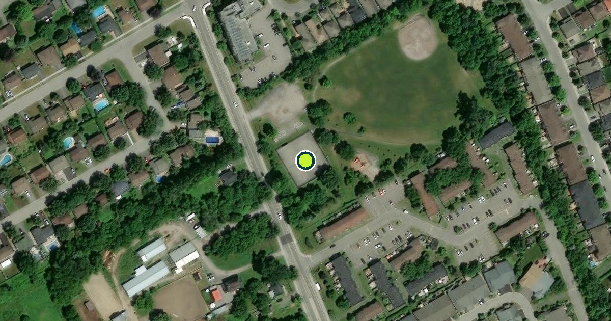 Satellite view of Ottawa Pickleball Courts