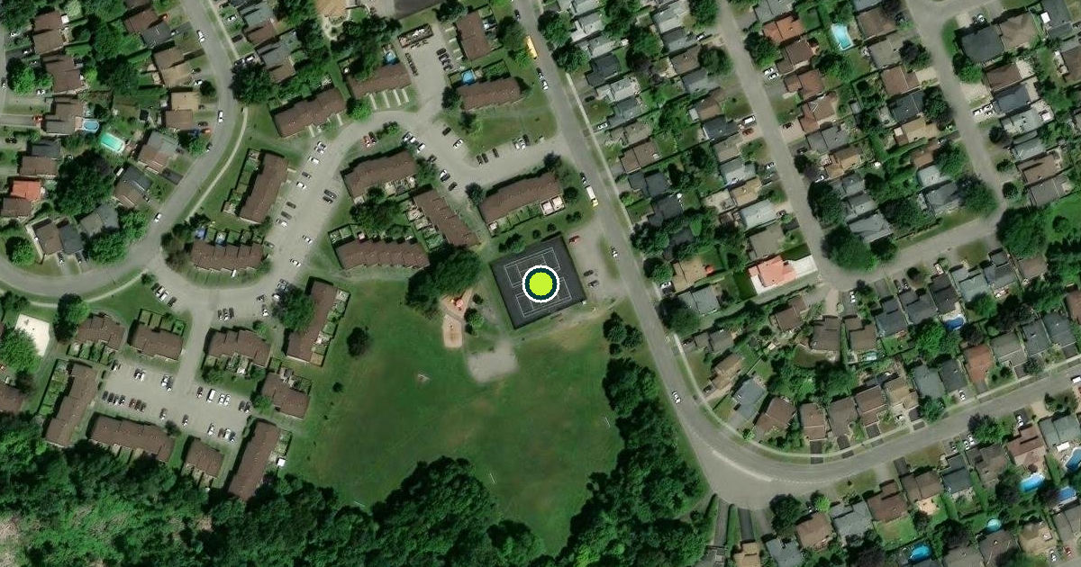Satellite view of Ottawa Pickleball Courts
